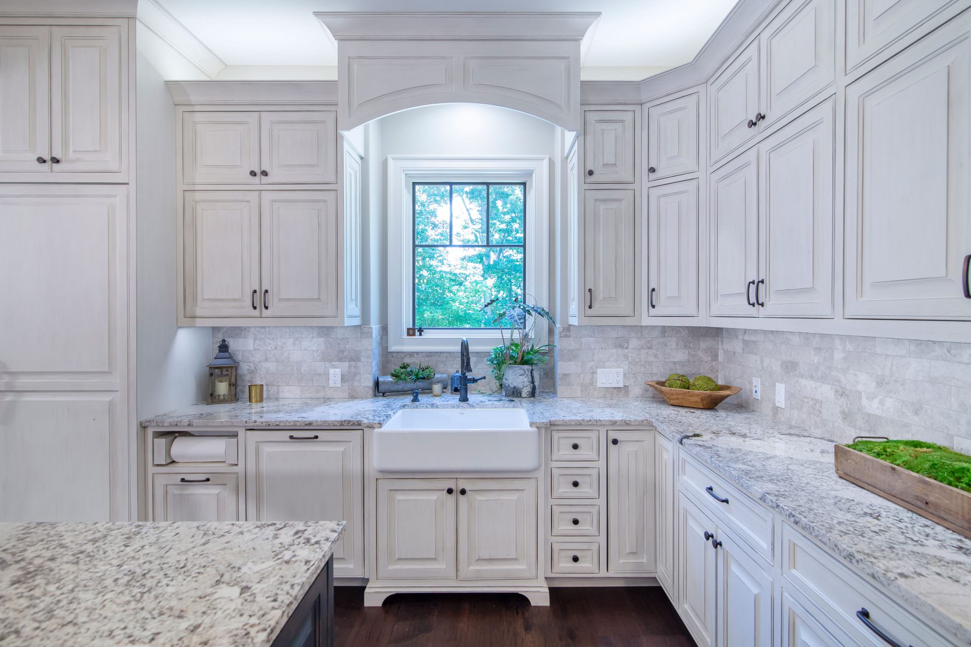 White-kitchen,-cabinet-lighting,-kitchen-sink-window,-walker